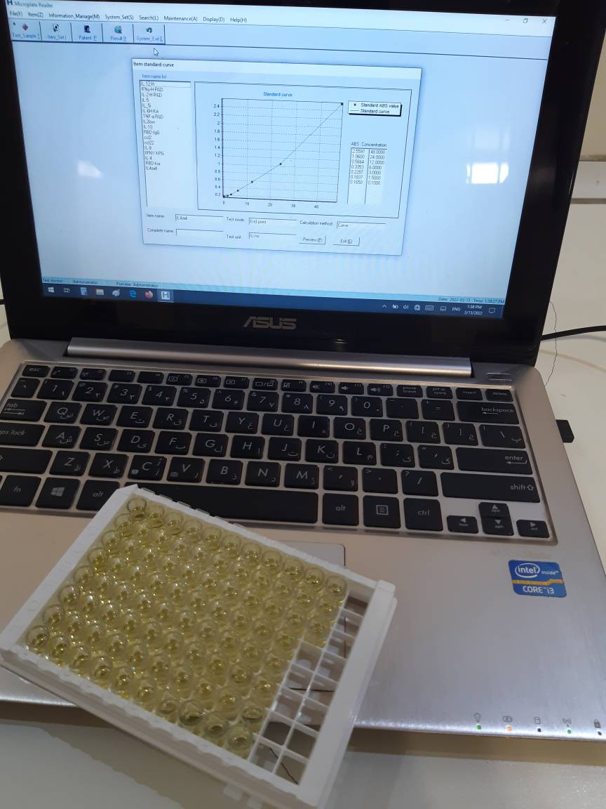 رسم منحنی استاندارد